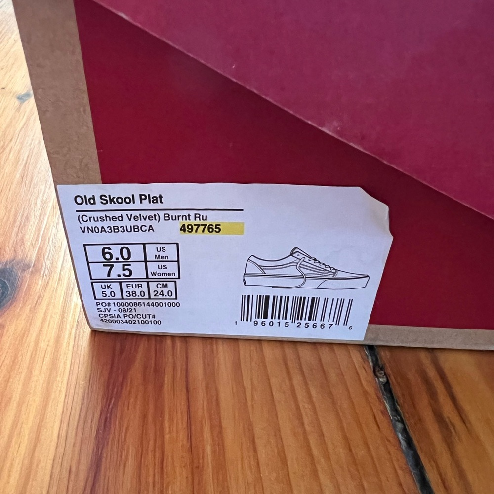 Crushed Velvet Vans Old Skool Platform Sneakers Limited Edition Brand New - Picture 5 of 6